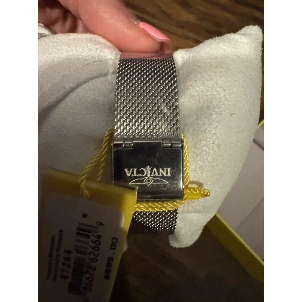 Invicta Women's Silver Dial Wristwatch Mesh Band w/ Bracelet in Box
